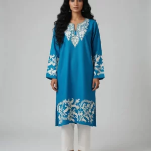 Khazaana -e- khaas Turquoise Blue Paisley Phiran